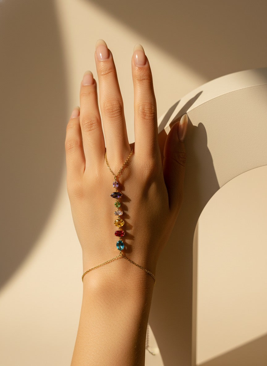 Rainbow Radiance Hand Chain
