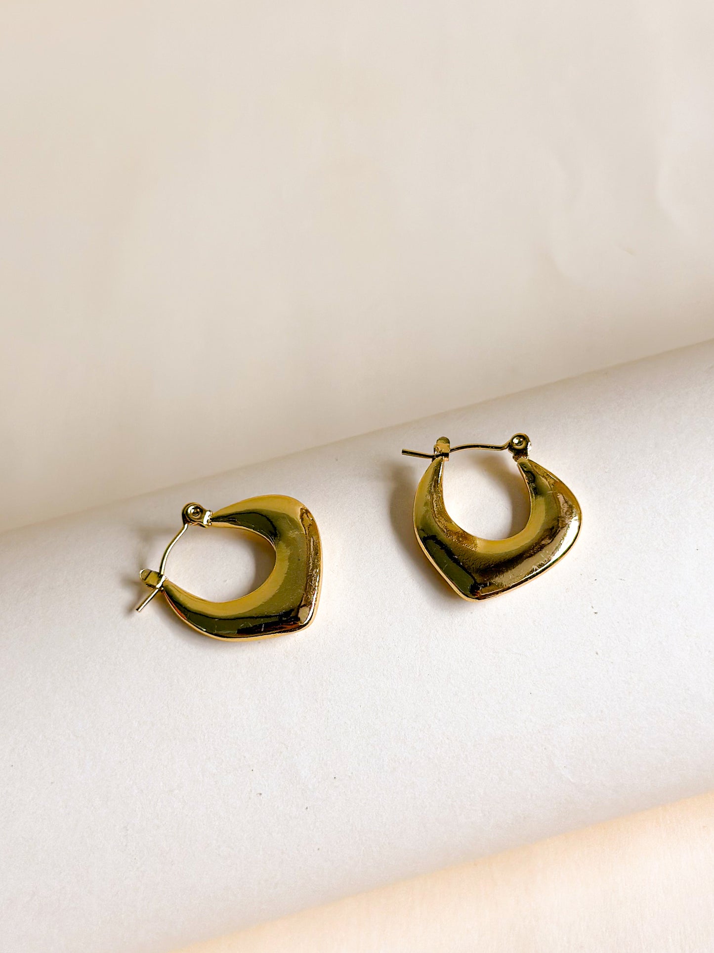 Sculpted Gold Hoop Earrings