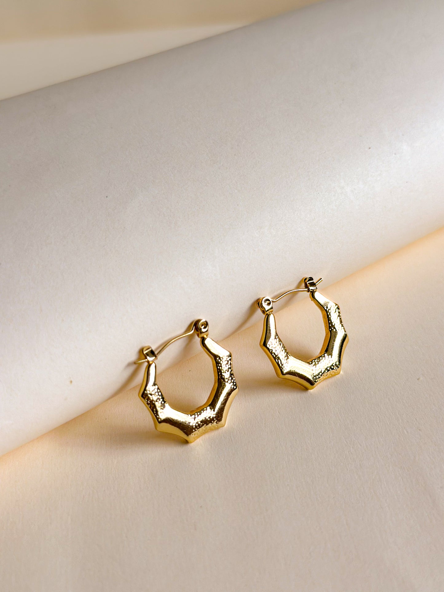 Textured Geometric Hoop Earrings