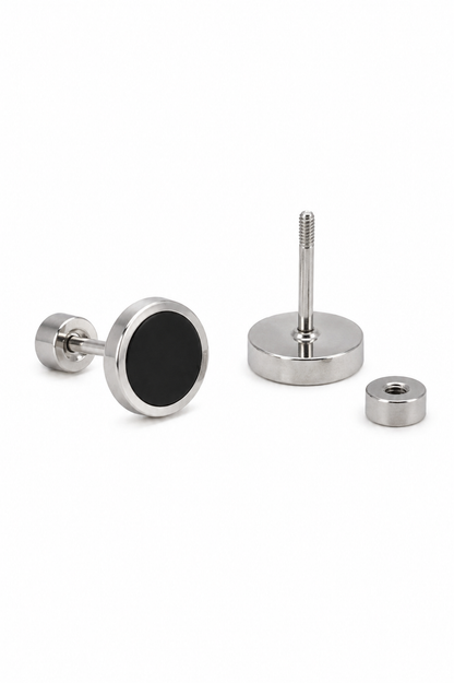 Eclipse Black Stud Earrings