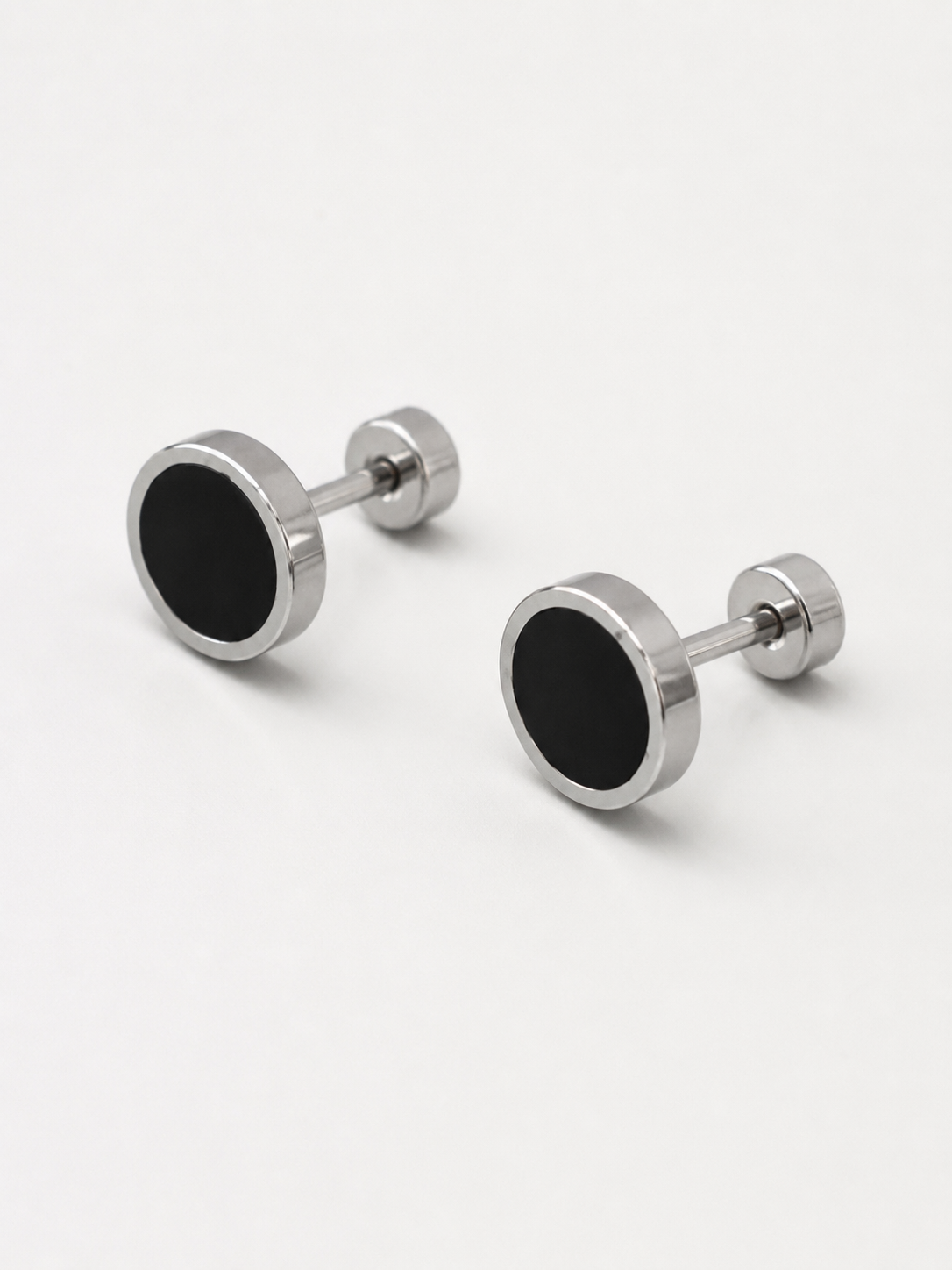 Eclipse Black Stud Earrings