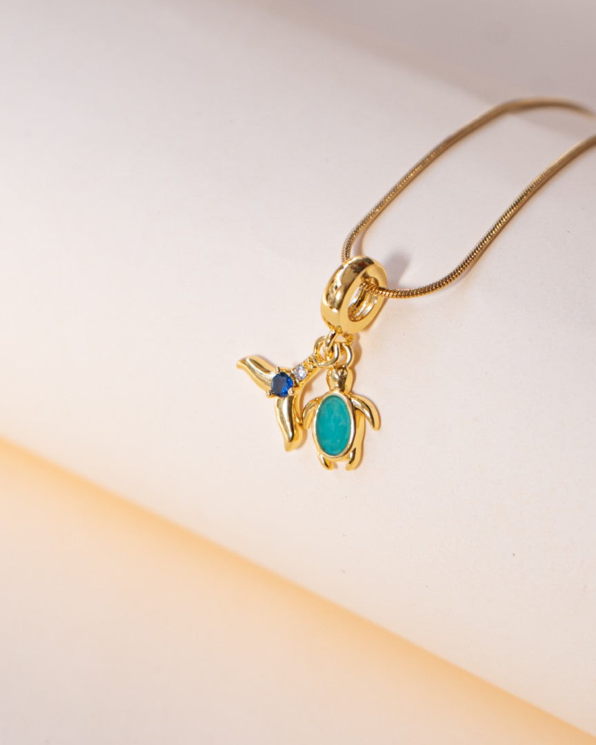 Ocean Turtle Charm Necklace