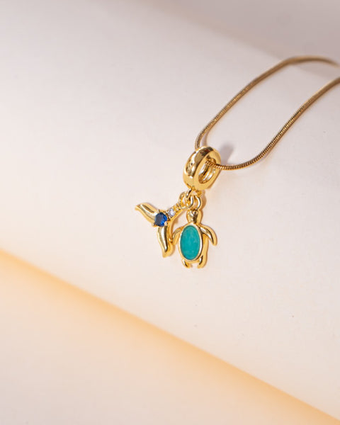 Ocean Turtle Charm Necklace