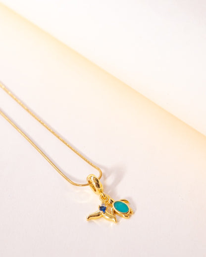 Ocean Turtle Charm Necklace