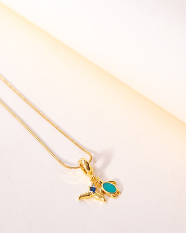 Ocean Turtle Charm Necklace