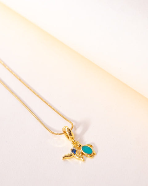 Ocean Turtle Charm Necklace