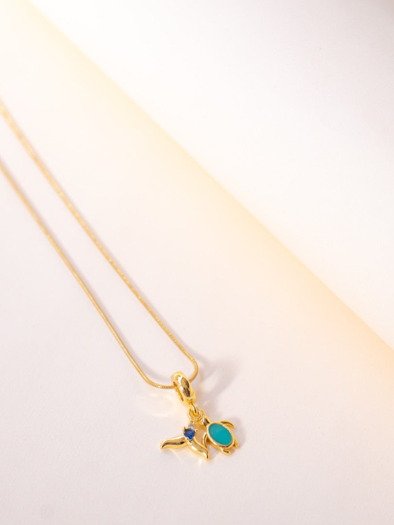 Ocean Turtle Charm Necklace