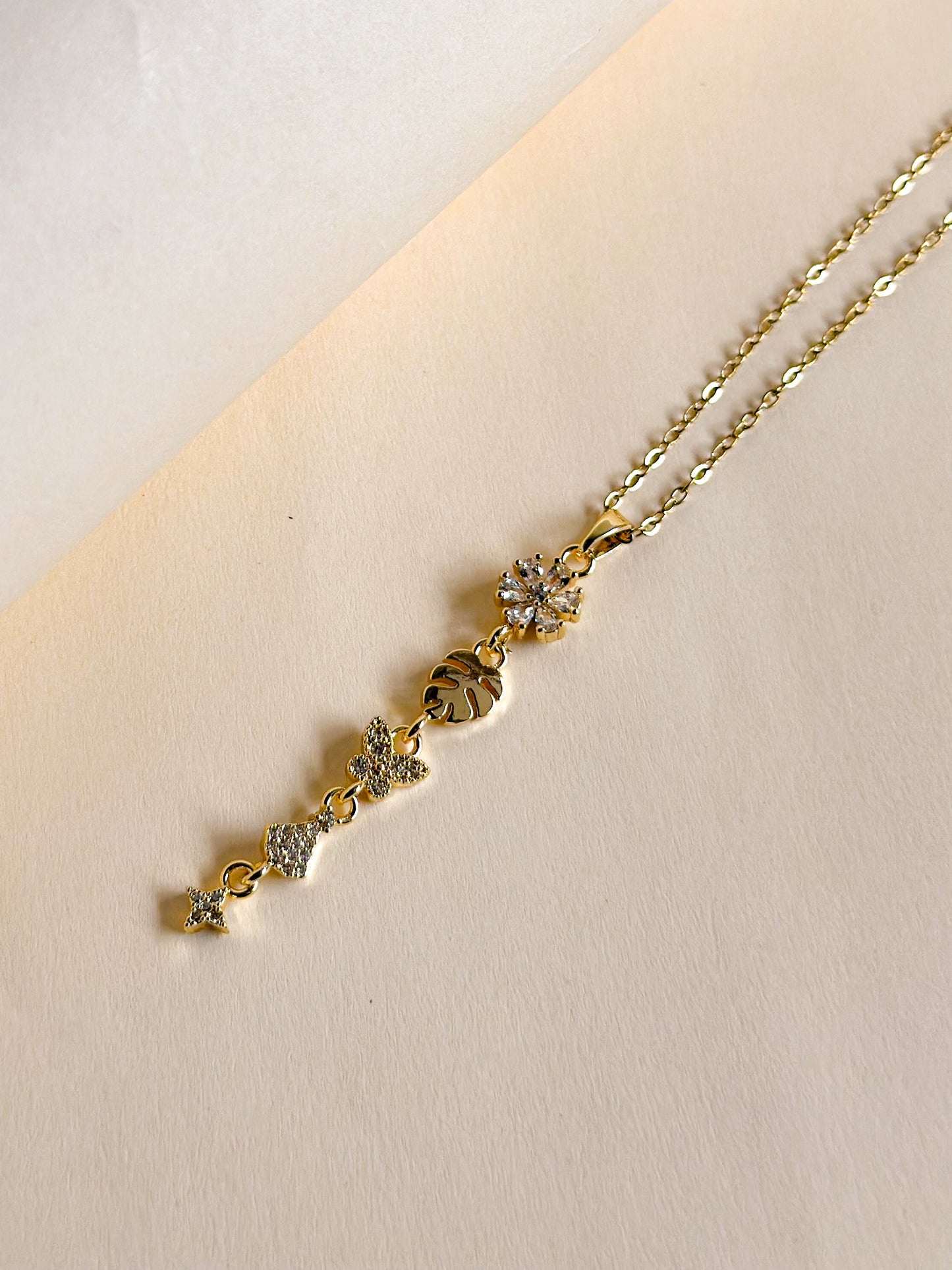 Nature Charm Drop Necklace