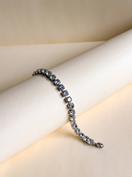 Silver Crystal Tennis Bracelet