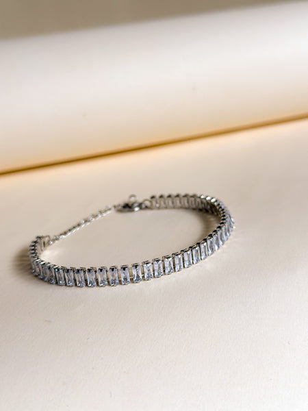 Aureline Crystal Silver Bracelet