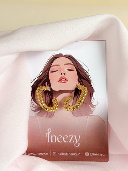 Golden Swirl Hoop