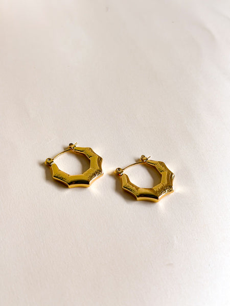 Textured Geometric Hoop Earrings