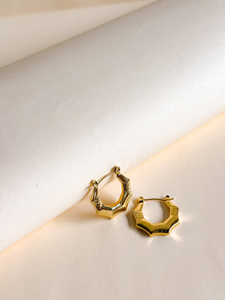 Textured Geometric Hoop Earrings