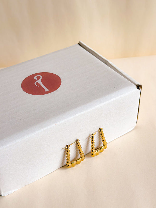 Heartline Hoop Earrings