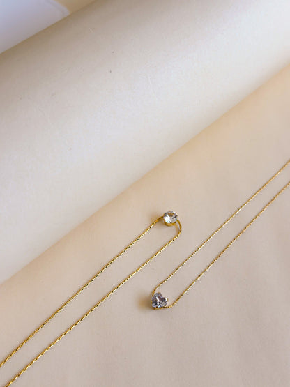 Lustre Drop & True Essence Necklace