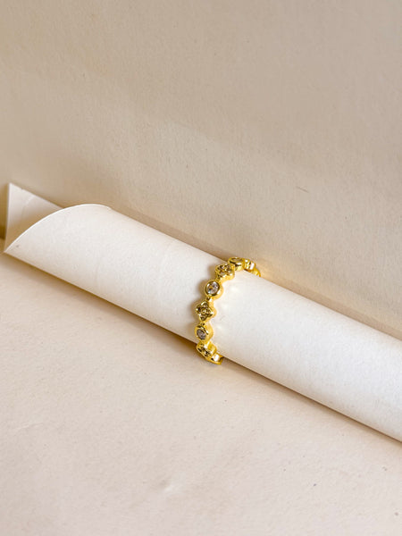 Crystal Heart Band Ring