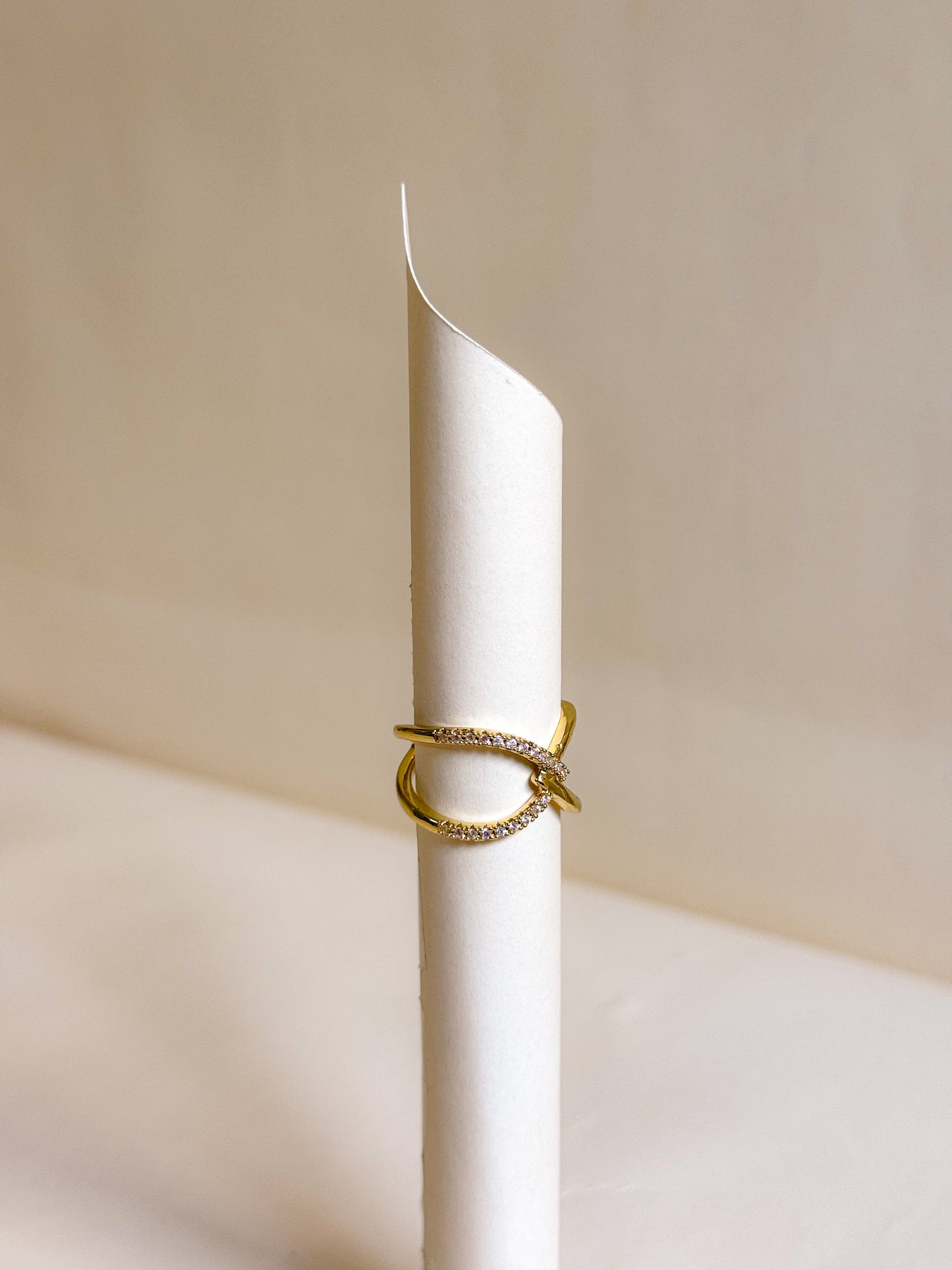 Golden Infinity Spark Ring