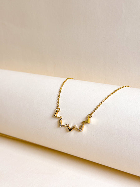 Golden Wave Spark Necklace