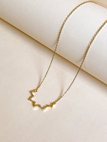 Golden Wave Spark Necklace