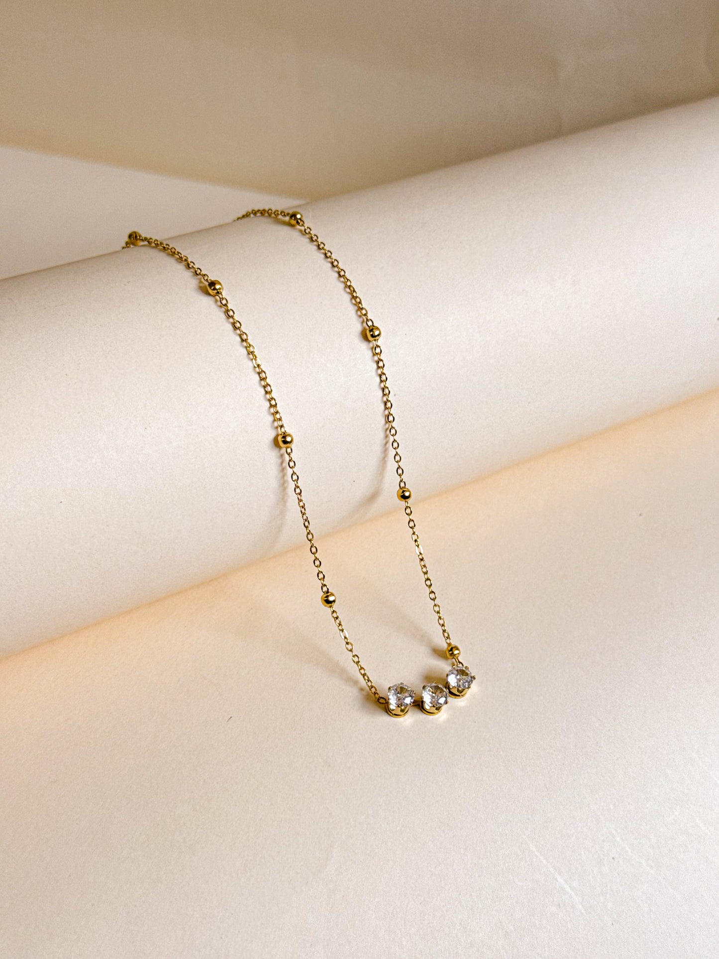 Golden Trio Spark Necklace