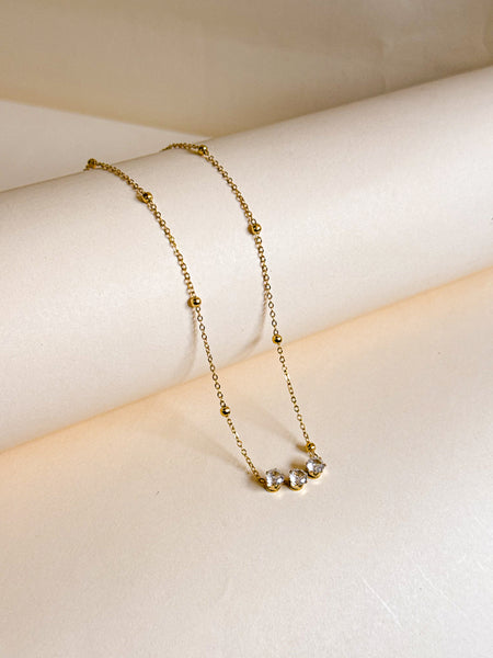 Golden Trio Spark Necklace