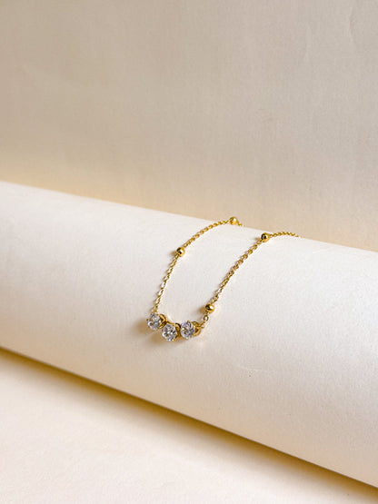 Golden Trio Spark Necklace