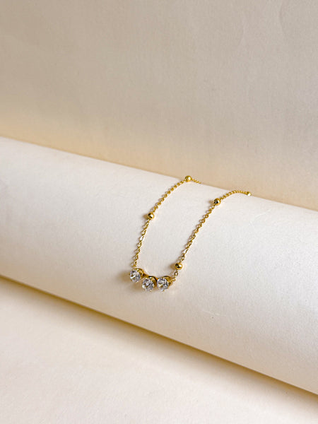 Golden Trio Spark Necklace