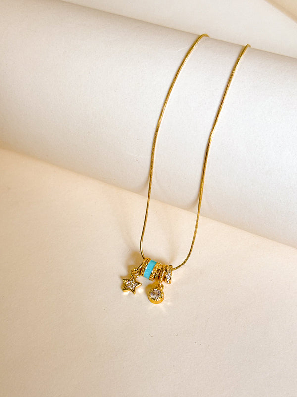 Turquoise Star Charm Necklace
