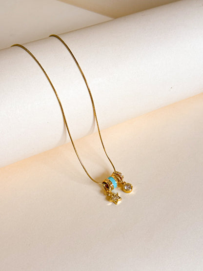 Turquoise Star Charm Necklace