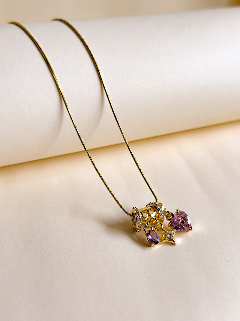 Lavender Heartlight Necklace