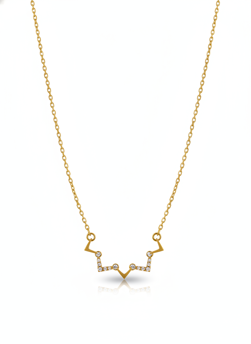 Golden Wave Spark Necklace