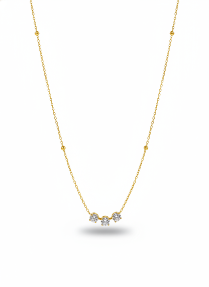 Golden Trio Spark Necklace
