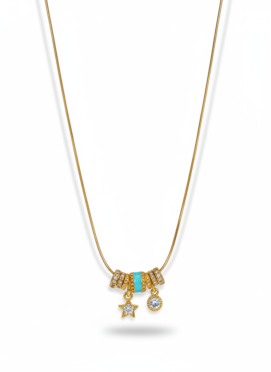 Turquoise Star Charm Necklace