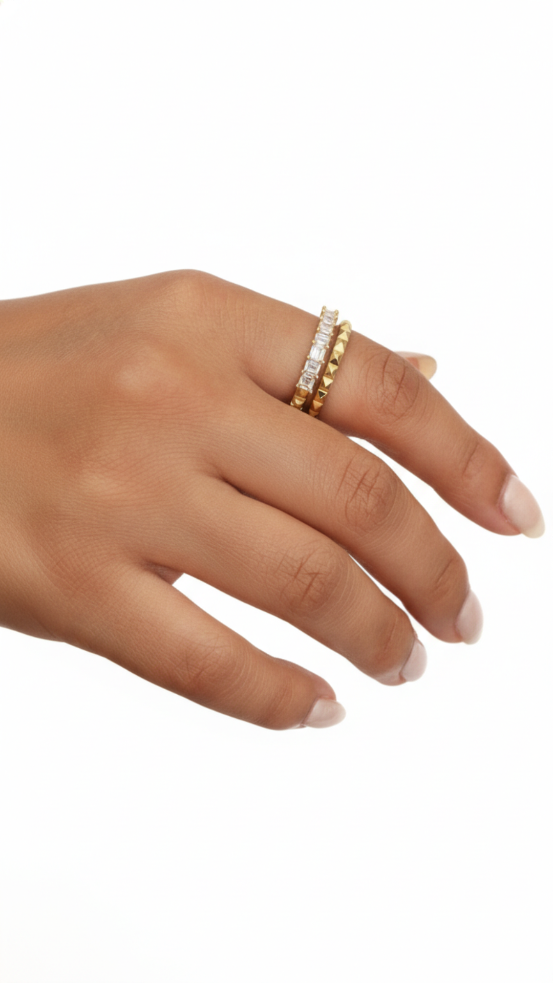 Golden Radiance Stack Ring